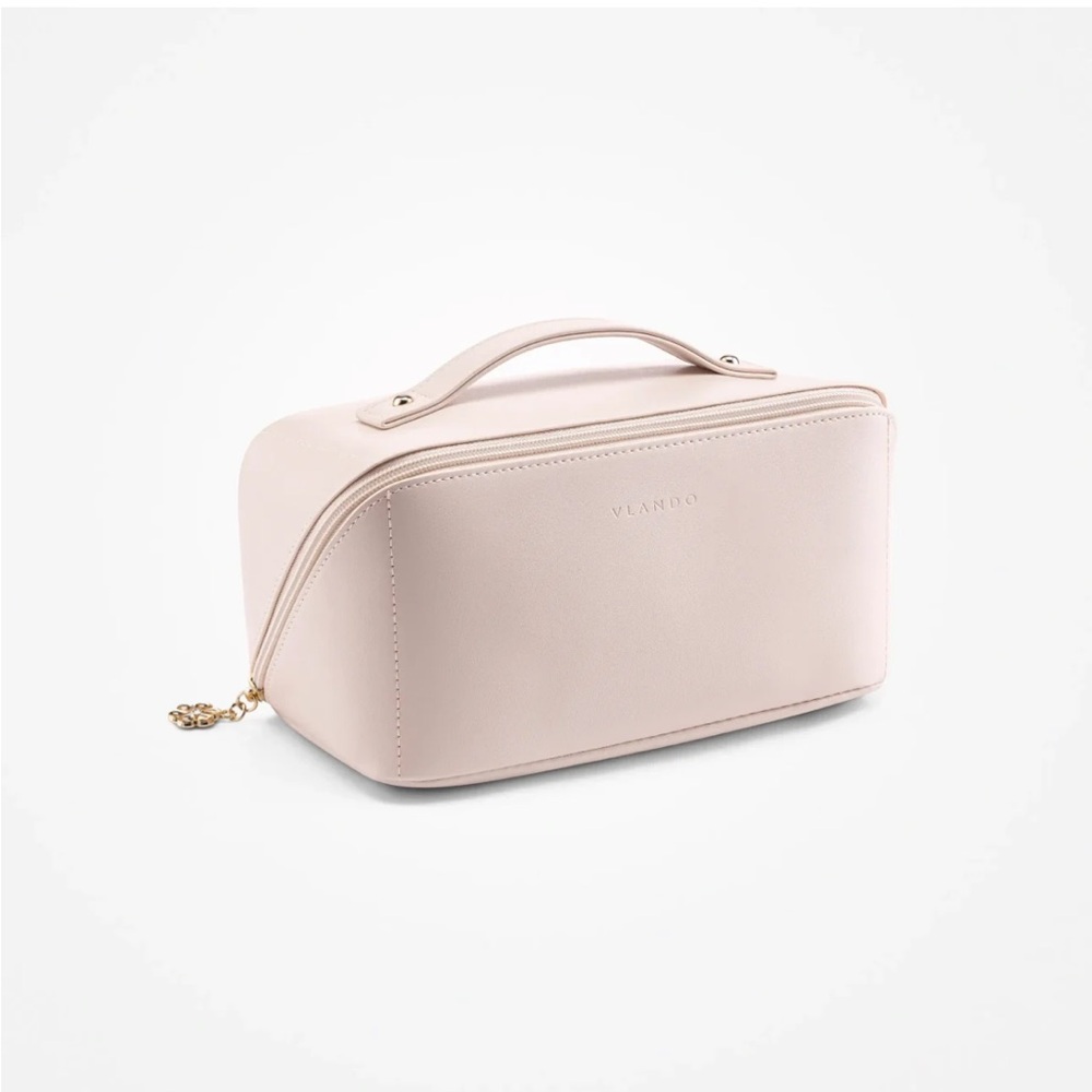 VLANDO Pink Travel Makeup toiletry bag cosmetics organizer skincare toiletry